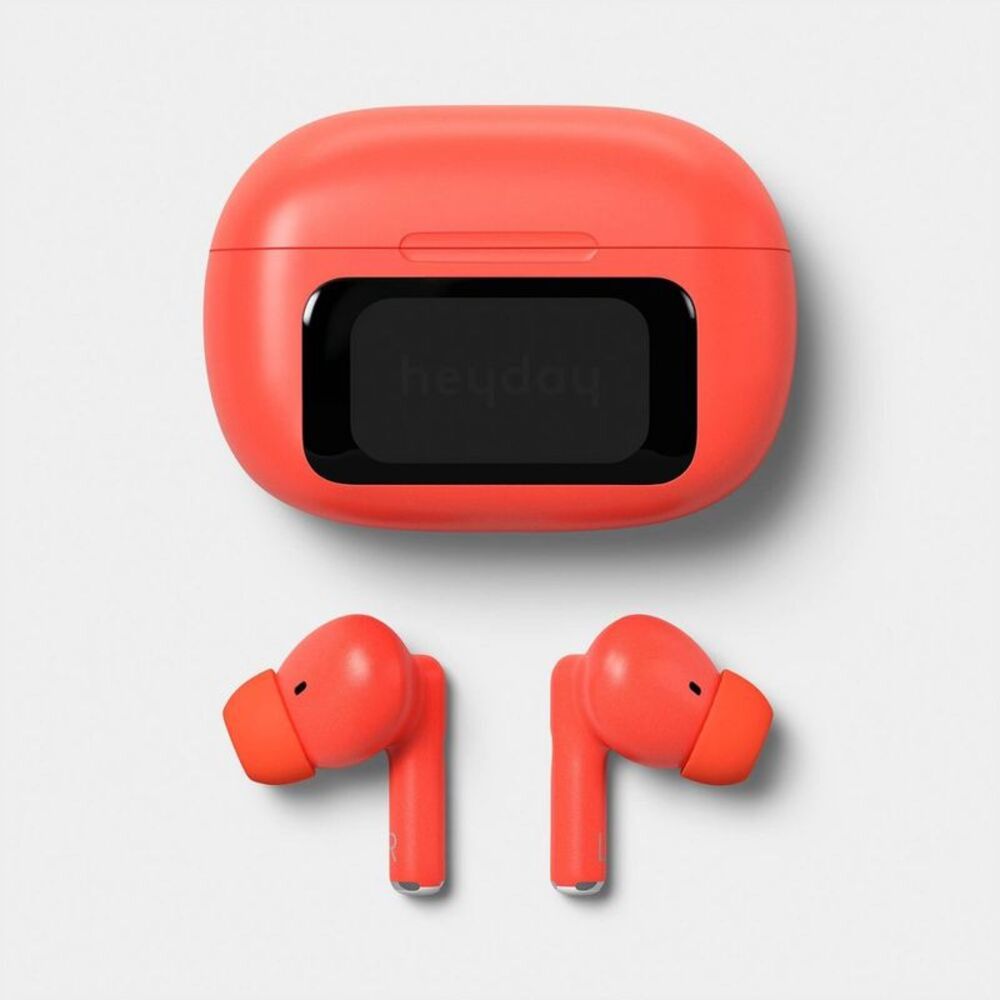 True Wireless Active Noise Cancelling Earbuds with Screen Poppy - heyday